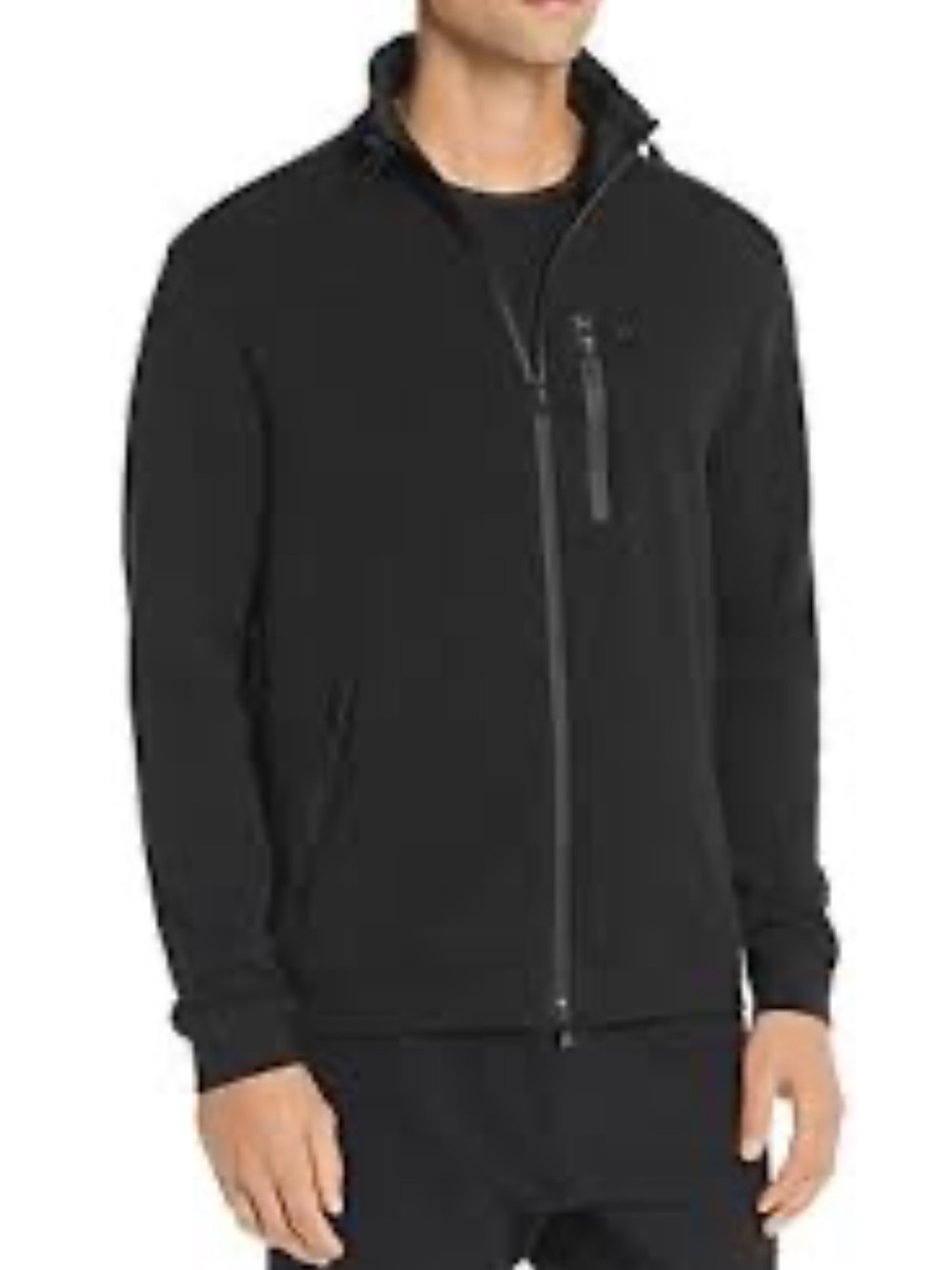 John Varvatos Black Gavin Slim Fit Performance Zip Jacket Size Large